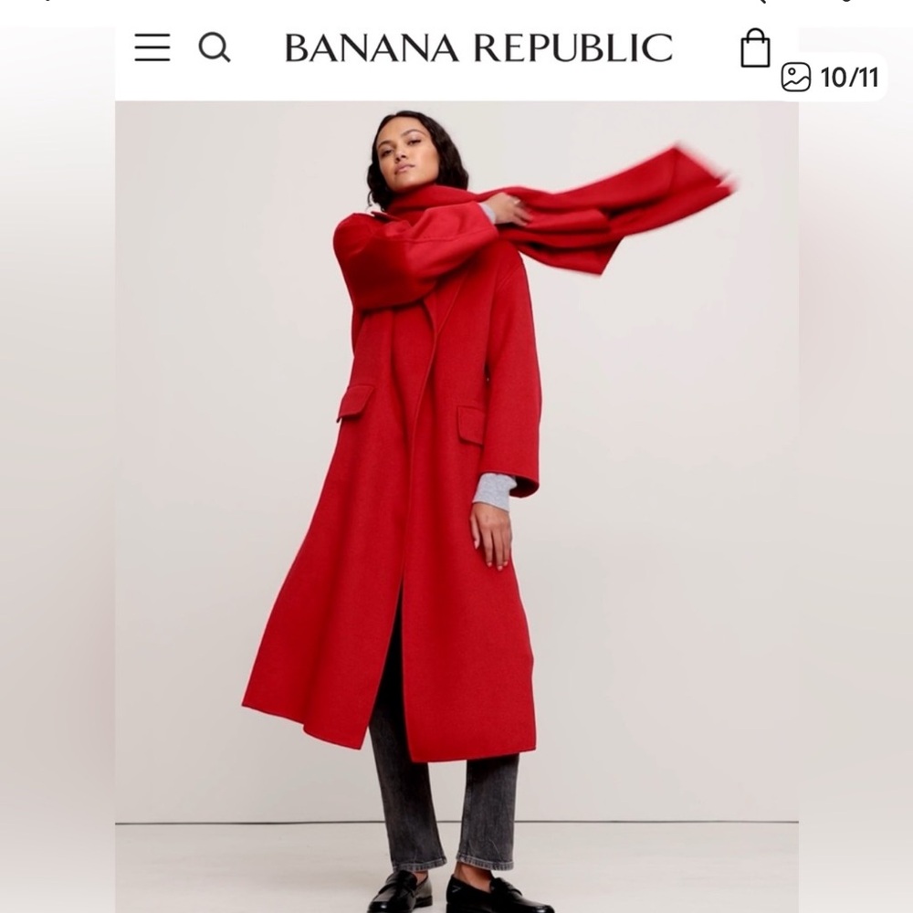 Banana Republic OVERSIZED DOUBLE-FACED CAPE COAT NWOT SIZE S/M - Picture 7 of 7